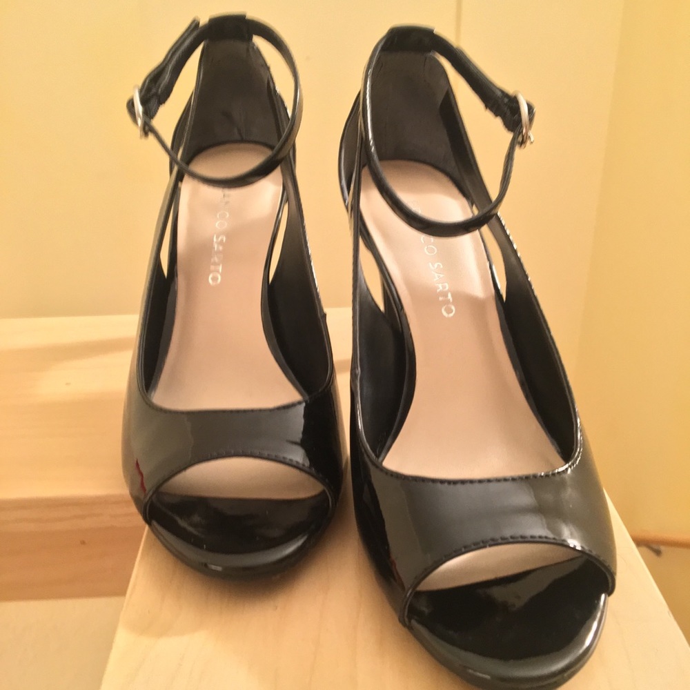 Franco Sarto black patent leather Emmy